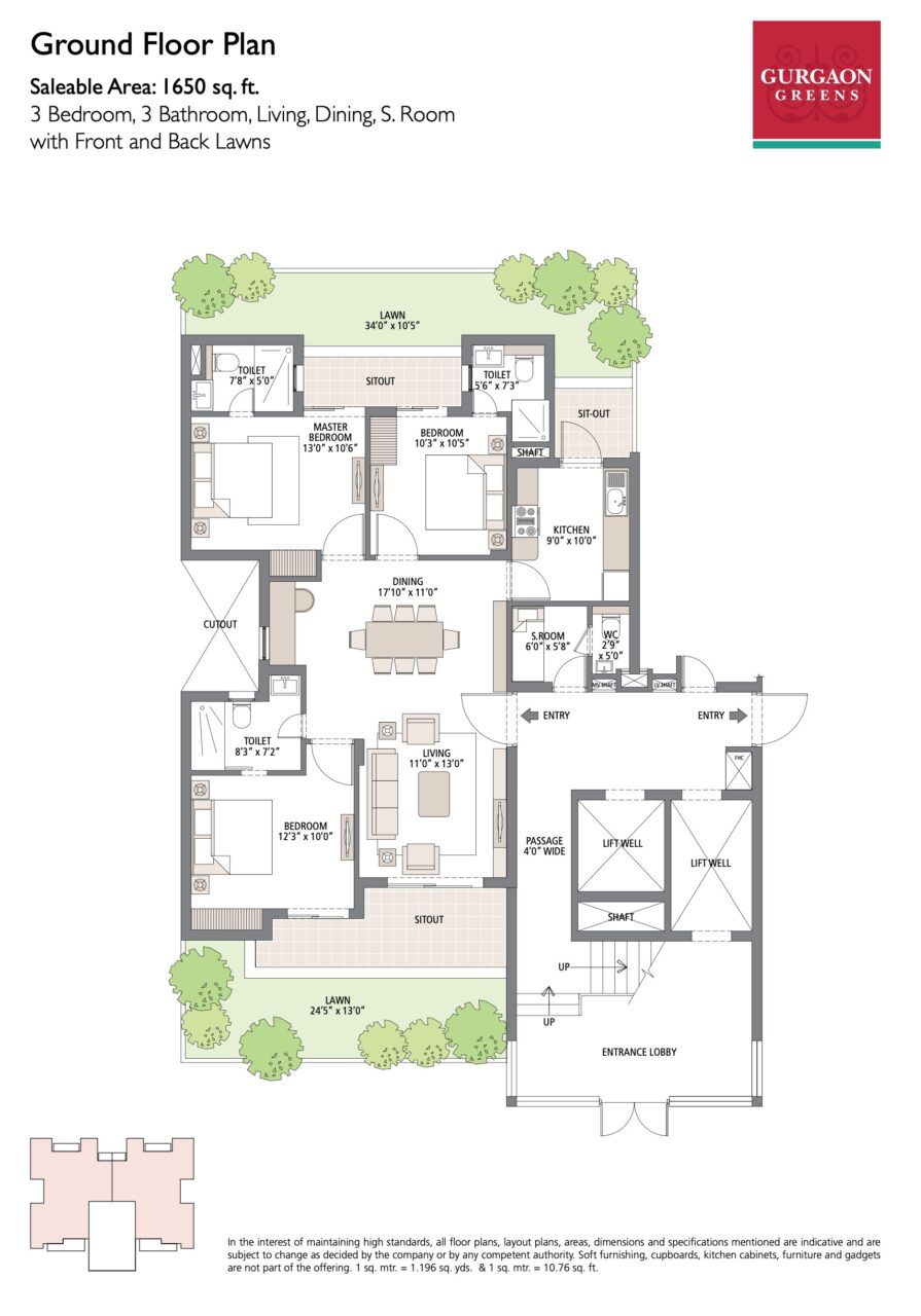 Emaar Gurgaon Greens Floor Plan